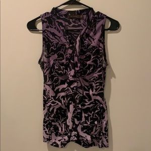 Limited purple ruffle top